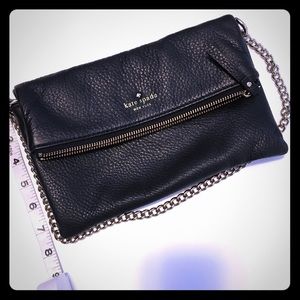 Kate Spade black leather fold over purse.